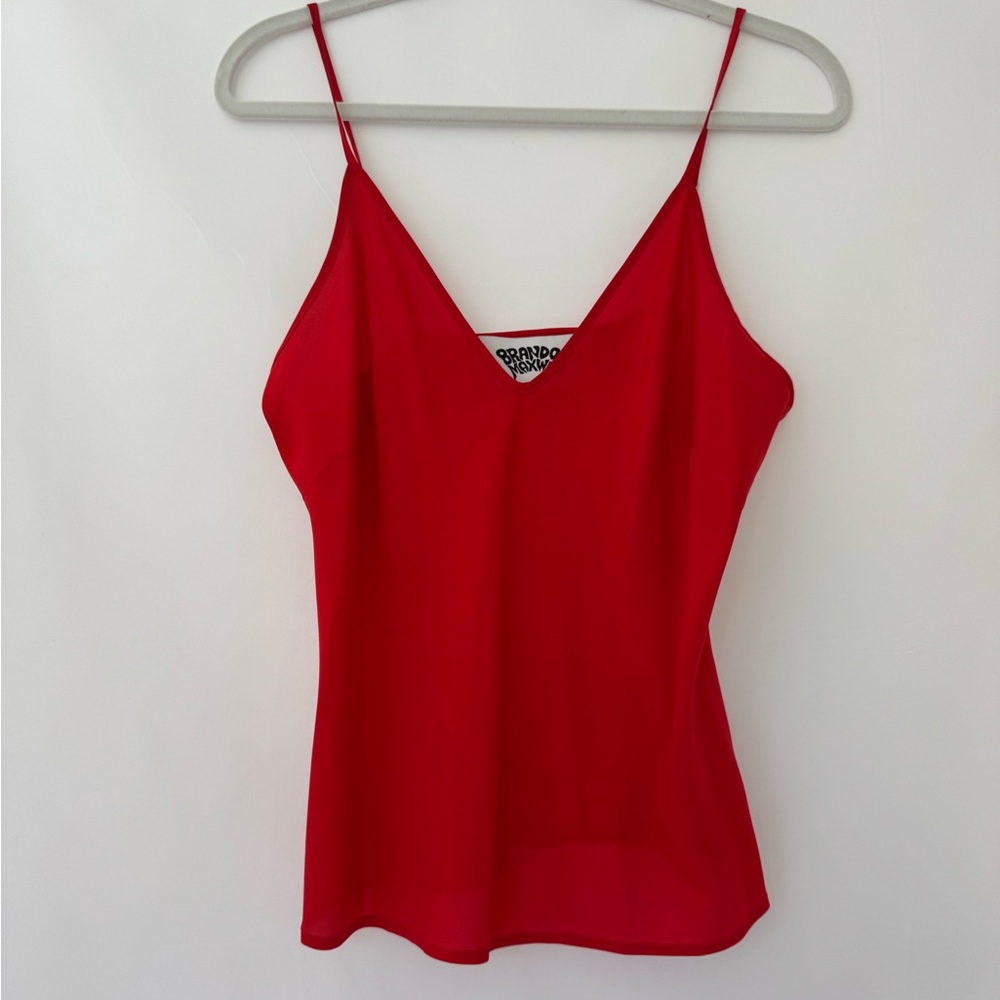 Brandon Maxwell Red Sleeveless Camisole